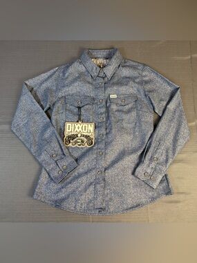 Dixxon Flannel Co Yardbird Women’s Button Up Shirt Blue Workwear Size M NWT